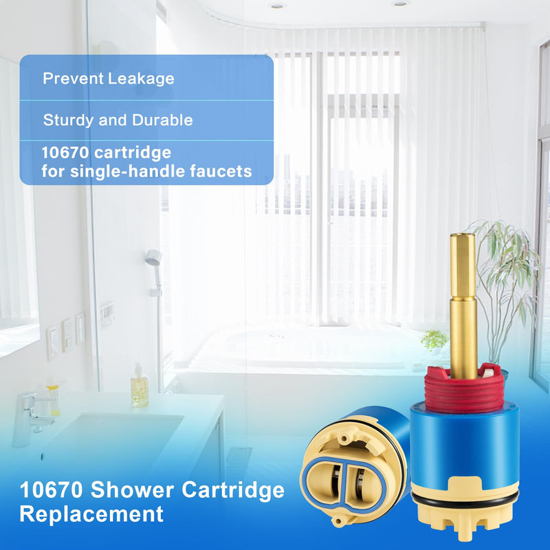 10670 Shower Cartridge, 4.25" JH02BJ HL-40 Shower Cartridge Compatible with Aqua source/Glacier Bay Single Handle Shower Faucet for Shower/Tub Faucet Cartridges Replacement