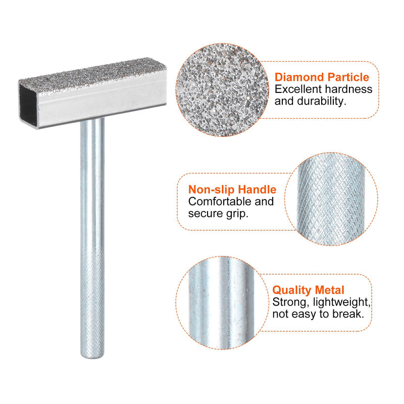 HARFINGTON 3pcs Grinding Wheel Dressers 80 Grit Diamond Grinding Wheel Stone Dressing Tools with Flat Diamond Coated Surface for Grinding Truing Deburring Wheels, Silver