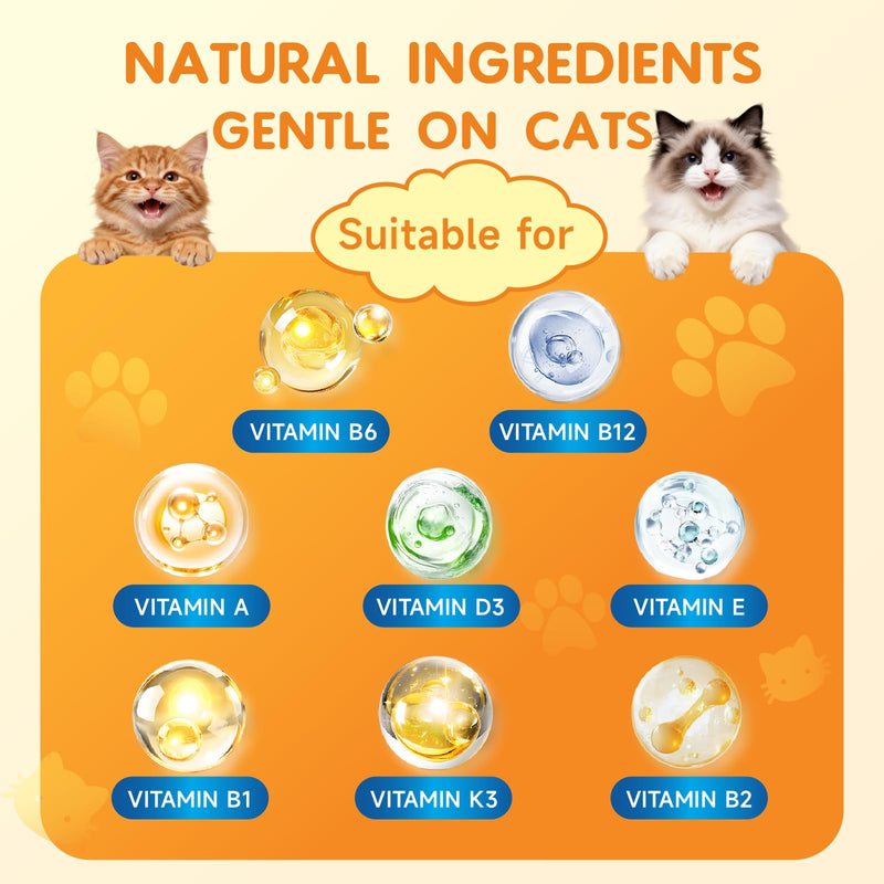 2 Pack Calming Drops for Dogs & Cats - Cat Calming Treats for Anxiety Relief, Relaxation, Sleep Aid + L-Lysine Supplement for Cats - Immune Support Lysine Drops of All Ages