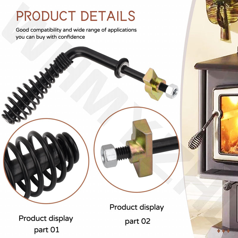 224-14042 Door Handle & Black Spring Handle for Lopi Wood Stoves 1988+