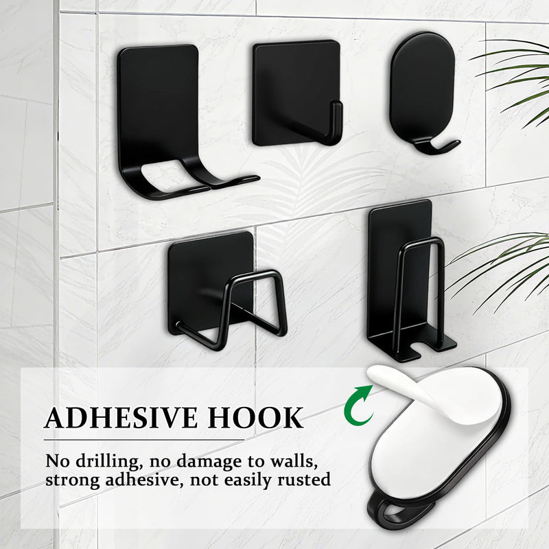 20 Pcs Black Bathroom Accessories Set, 15.3 Inch Bath Towel Bar Set, 304 Stainless Steel Bathroom Hardware Set, Towel Racks for Bathroom Wall Mounted. 20Pcs