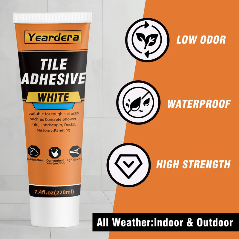 Heavy Duty Construction Adhesive, Versatile Cement Glue for Tile, Floor, Stone, Wood, and Wall in Squeeze Tube