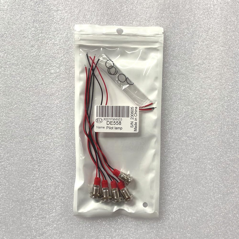5pcs 10mm AC/DC 12-24V LED Metal Indicator Light Waterproof Signal Lamp Pilot Dash Directional Car Truck Boat with Wire Multicolored AC/DC 12-24V