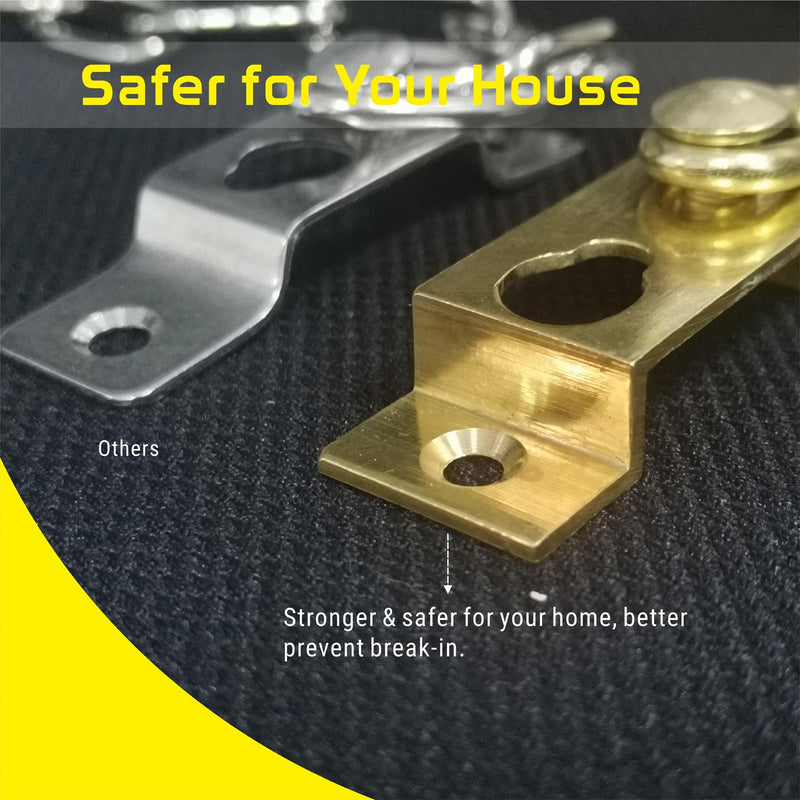 Security Door Chain Guard Solid Brass, Heavy-Duty Home Security, Sturdy and Rust-Resistant Brass Door Lock Security Chain (Brass) - NewNest Australia