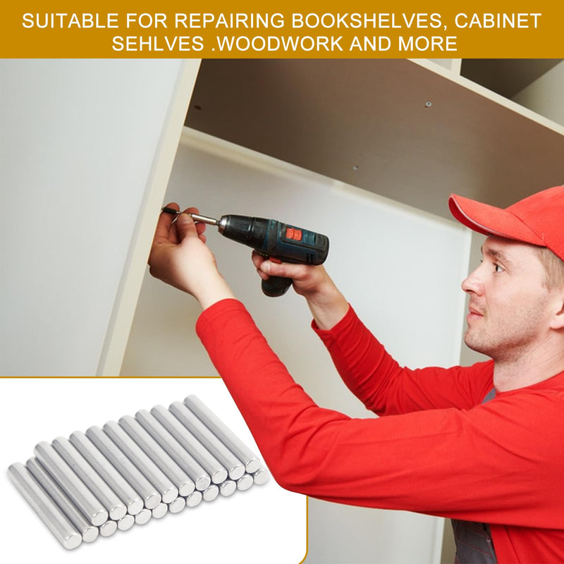 50 Pcs 3mm x 30mm Shelves Dowel Pin,304 Stainless Steel, Shelf Support Pegs Pin Rod Fasten Elements Metal Shelf Pegs 50.0