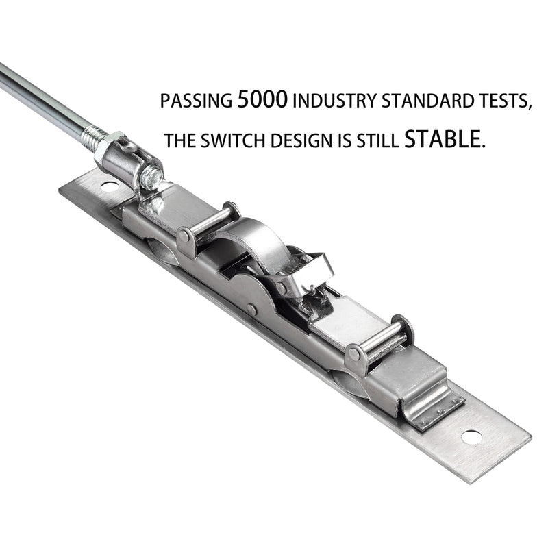 TOGU 2 Pack Lever Extension Flush Bolt Latch Slide Bolt Lock in 6" 8" 10" 12",Concealed Security Door Lock for French Doors,Composite Doors,Wood Doors,Brushed Stainless Steel Finish-12" 12 inch-2pcs