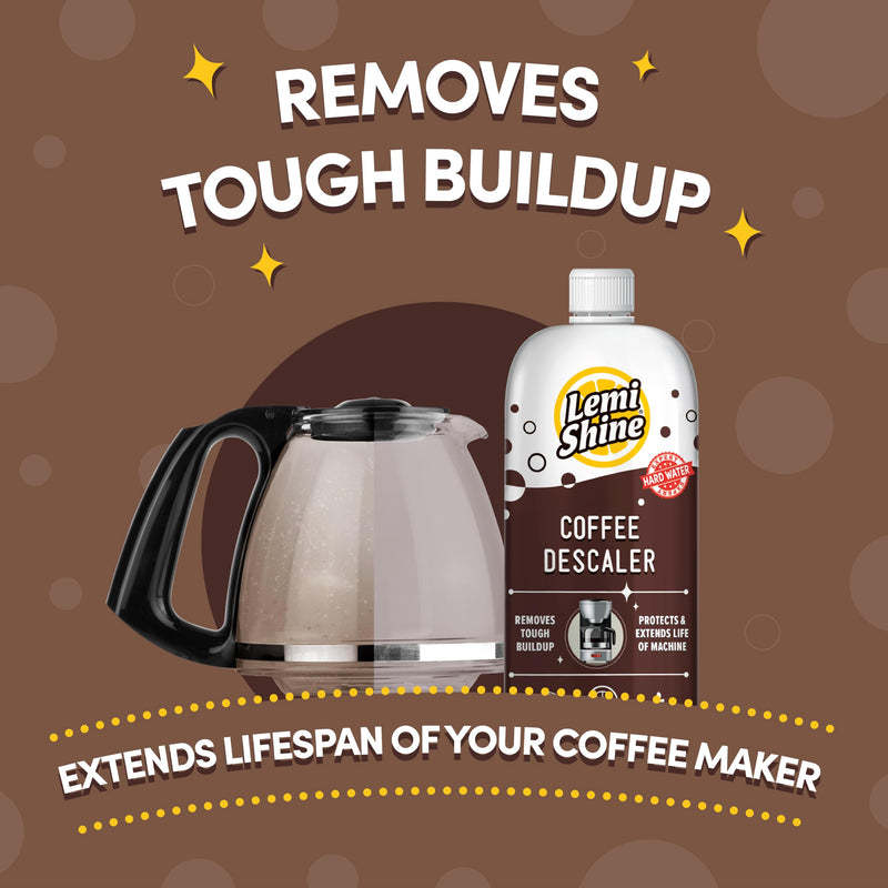 Lemi Shine Coffee Descaler - Food-Grade Citric Acid Coffee Maker Cleaner for Nespresso, Keurig, and More - 15 oz 15 Fl Oz (Pack of 1) Coffee Machine