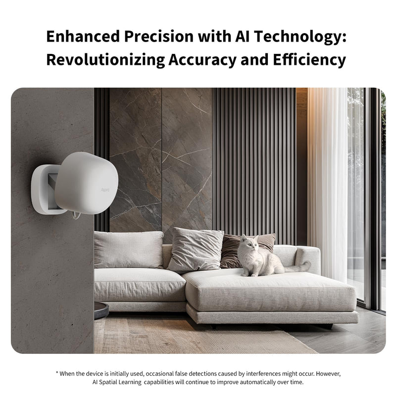 Aqara Presence Sensor FP1E Zigbee 3.0, Requires Aqara HUB, mmWave Radar Wired Motion Sensor, AI Spatial Learning, Supports HomeKit, Alexa, Google Home, SmartThings, Matter Over Bridge - NewNest Australia