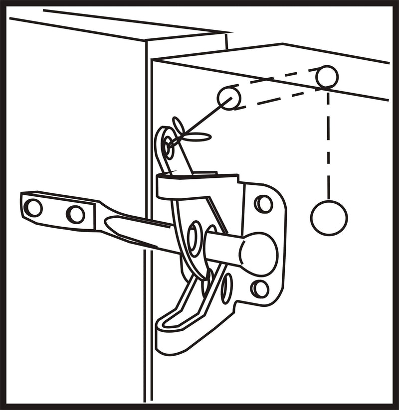 QCAA Self-Locking Gate Latch, 2-1/8", Steel, Black, Made in Taiwan, 4 Pack 4pack Steel - Black (2-1/8")