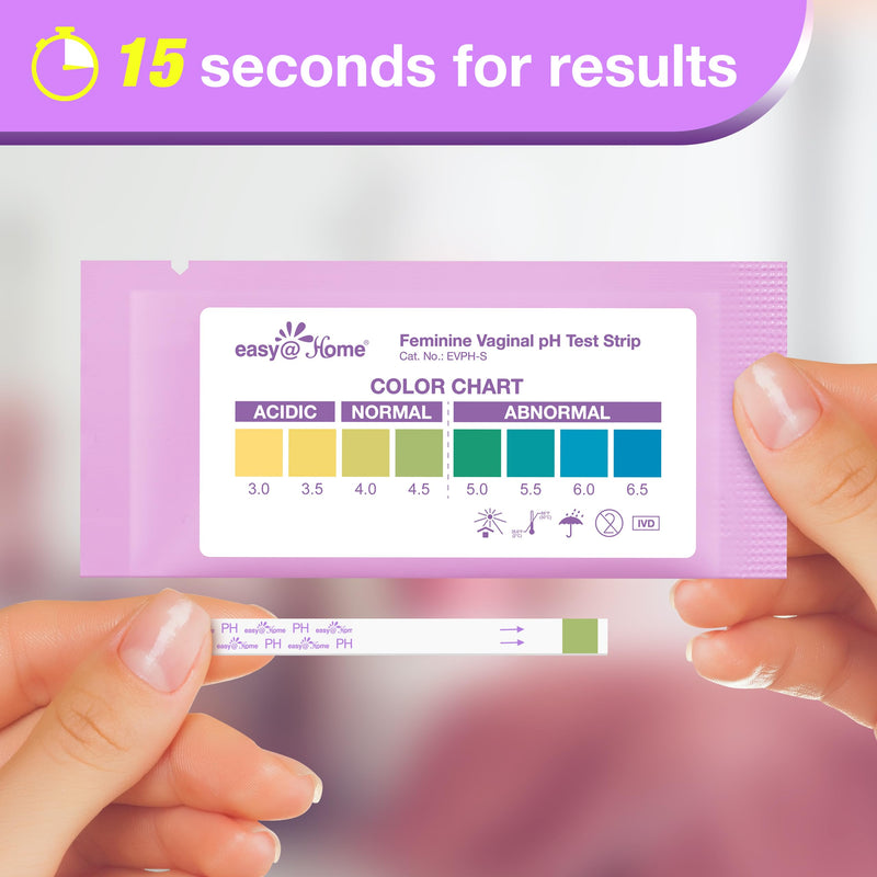 Easy@Home Vaginal pH Test -10 Strips | BV Test Kit at Home for Women | Yeast Infection Test + pH Balance for Women
