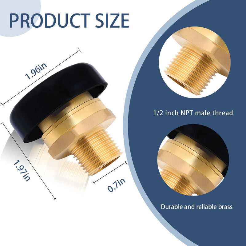 Vacuum Relief Valve 1/2 Inch, Replacement for Watts Vacuum Relief LFN36-M1, Low Profile Vac Breaker for Water and Heater Tanks, Leak-Proof & Enhanced Performance