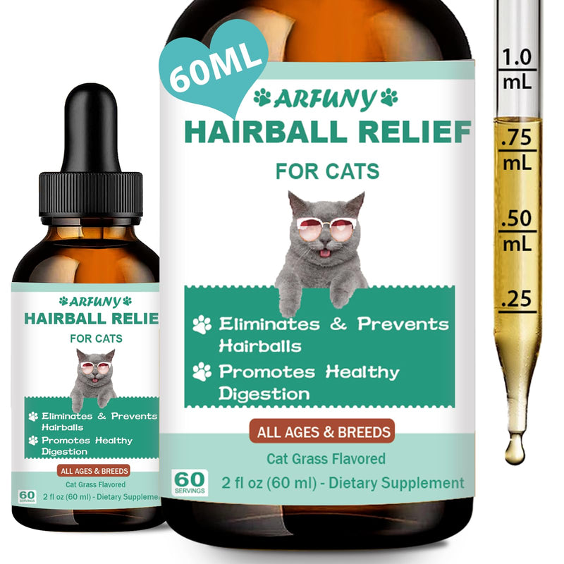 Cat Hairball Drops & Dog Mushroom Paste - for Cat Kitten Furball Treatment Supports Skin & Coat, Digestion - for Dog Gut, Skin, Joint, Immune Health-Dog Lumps & Bumps Treatmen