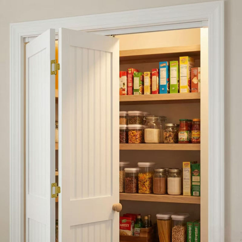 36-Inch Complete Bifold Door Hardware Set, Easy Install Track for Closet, Cabinet, Pantry Doors (Fits 1” to 1-3/8” Lightweight Doors) 36-inch One-Piece Track