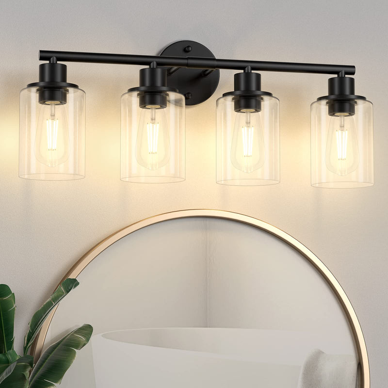 Licperron Clear Glass Replacement Shade 1 Pack, High Transmittance Cylinder Glass Lampshade Covers for Vanity lighting Fixtures Table Lamp Floor Lamp Chandelier Pendant Light