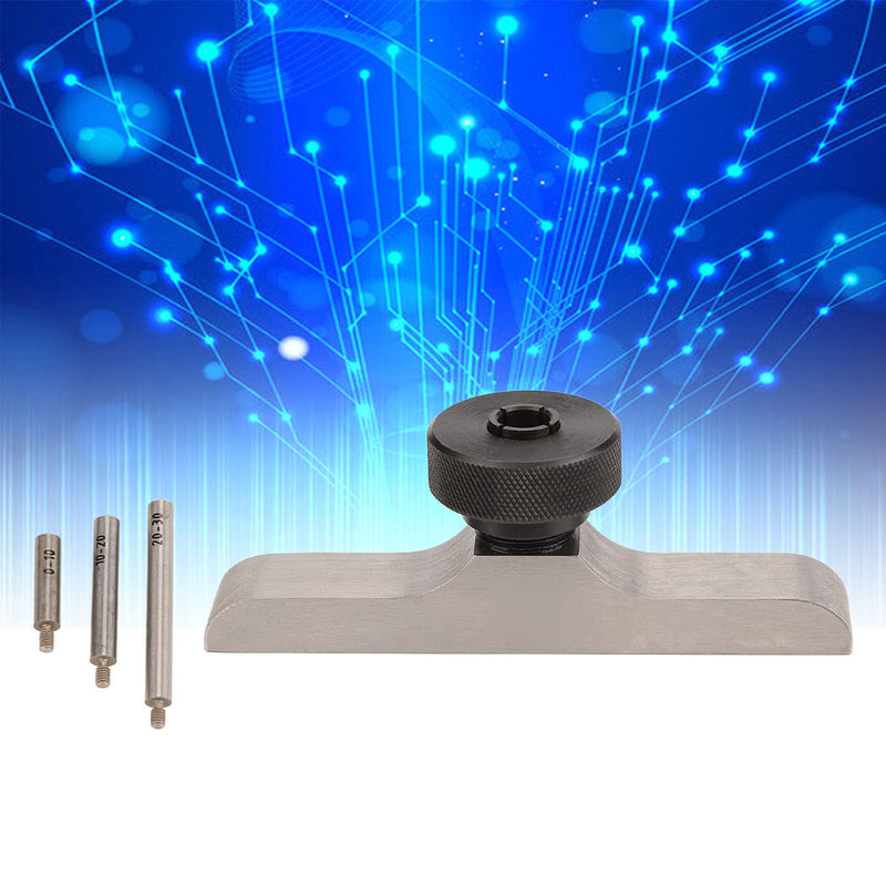 Stainless Steel Depth Dial Indicator Base 8mm Clamping Hole for Precision Machining Tool Setup 103*17mm