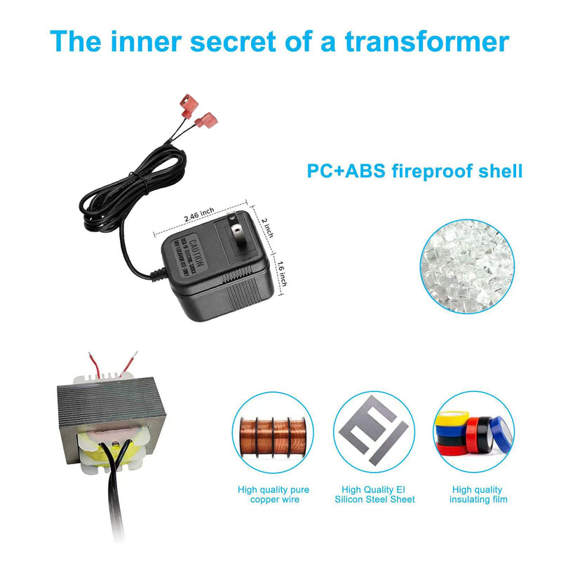 24V AC Adapter for Culligan DA-12-24C DA-1224C DA12-24C DA1224C 01030202 Compatible with Pentair Fleck 9000/9100/9500 SXT Timer Water Softener Control Valve 9000 9100 9500