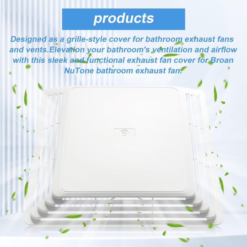 S97013576 Bathroom Fan Cover Grille for Broan NuTone Bathroom Fan, Replacement 676 684 684NT 2684F 576 Exhaust Fan Cover Bathroom Vent Covers