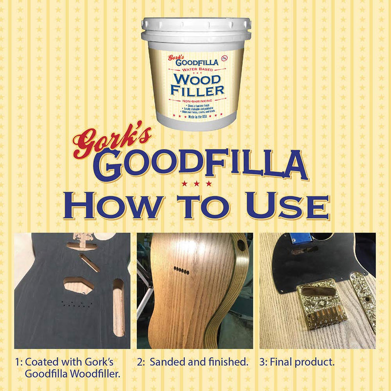 Water-Based Wood & Grain Filler - White Oak - 8 oz By Goodfilla | Replace Every Filler & Putty | Repairs, Finishes & Patches | Paintable, Stainable, Sandable & Quick Drying
