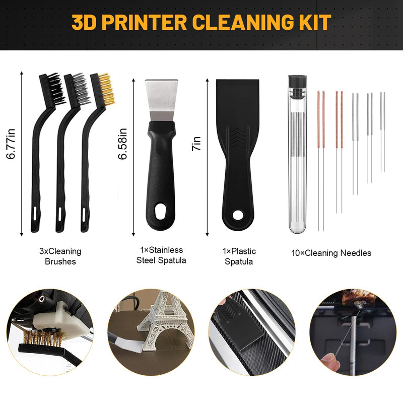 63 Pcs 3D Printer Tools, 3D Printing & Cleaning Tool Kit