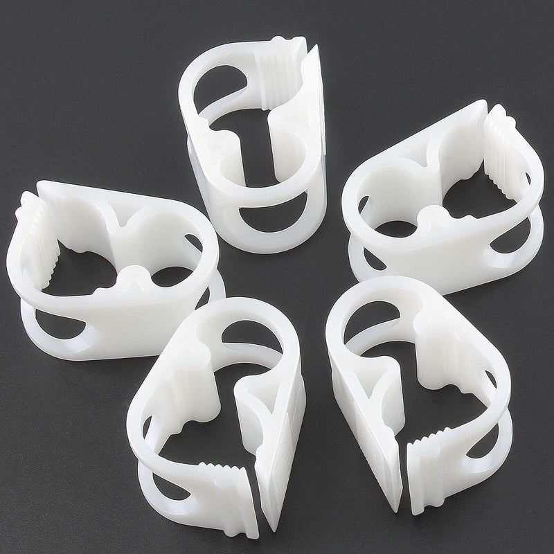 1/4" - 1/2" Plastic Tubing Clamps Adjustable Tube Clamp, Laboratory Pinch Valve Flow Control Hose Clamp - Pack of 5 White 1/4" - 1/2"