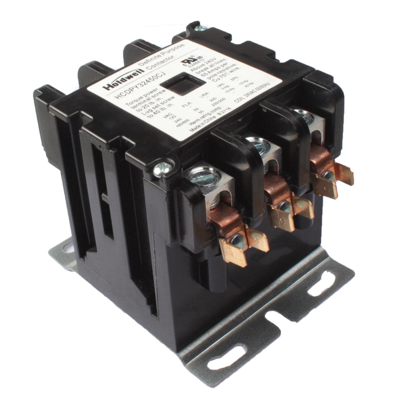 Holdwell 42DF35AJ 3 Pole 50 Amp 24V Coil Definite Purpose Air Conditioner Contactor