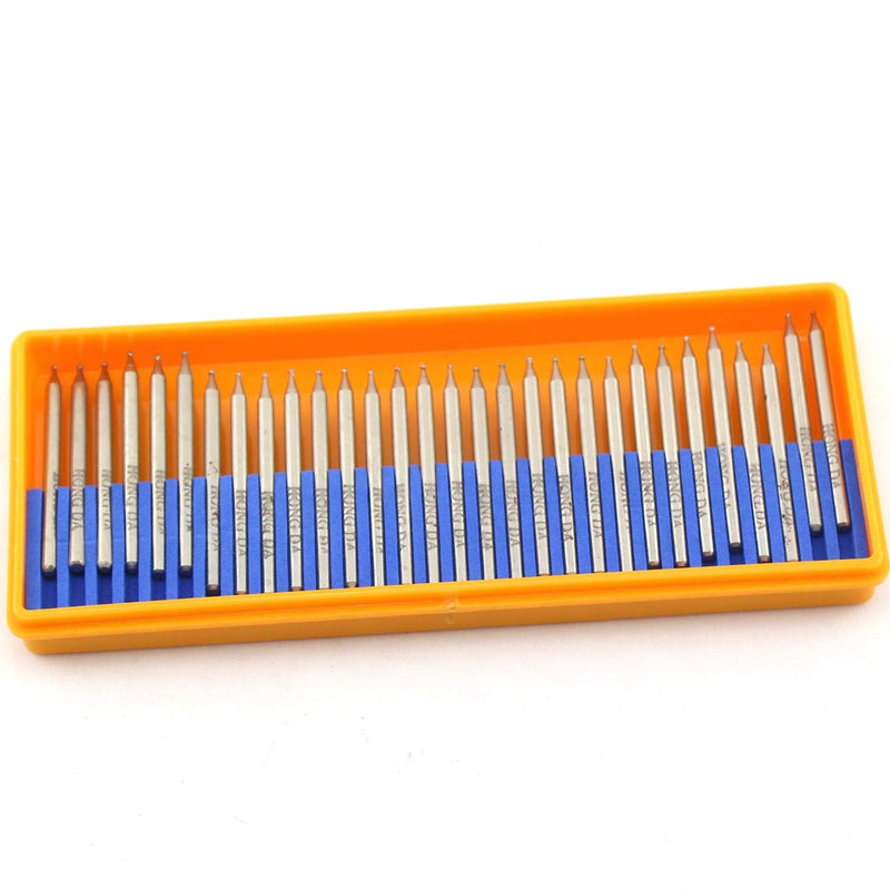 JINGLING Diamond Grinding Bits 1mm Spherical Head Carving Ball Bur Pack of 30Pcs Head Diameter 1mm