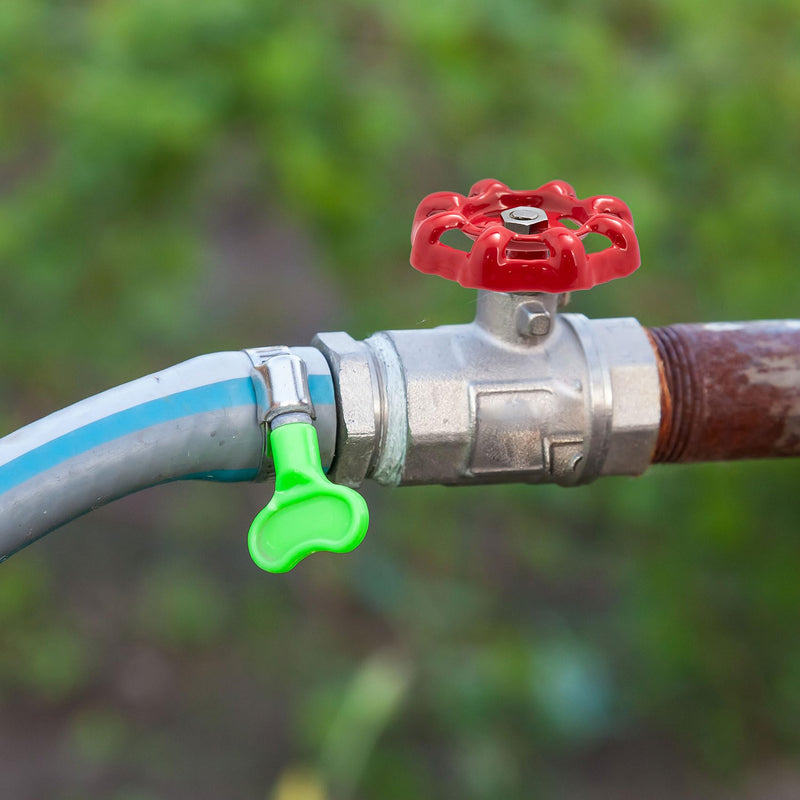2pcs Outdoor Faucet Handle, 6x6mm Round Wheel Hose Bib Handle, Rustproof Water Spigot Handle Outside Water Valve Faucet Handle Replacement Parts- Red
