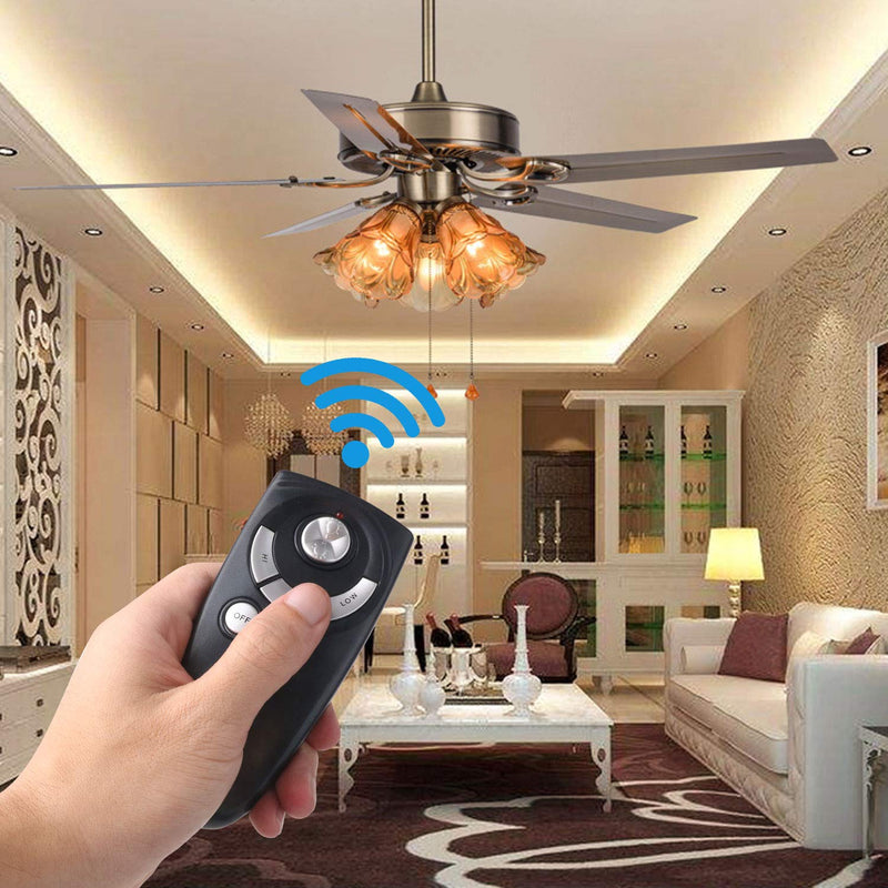 UC7083T Ceiling Fan Remote Control Replacement of Hampton Bay with Dim Light,3 Speed Control with Wall Mount Only Remote