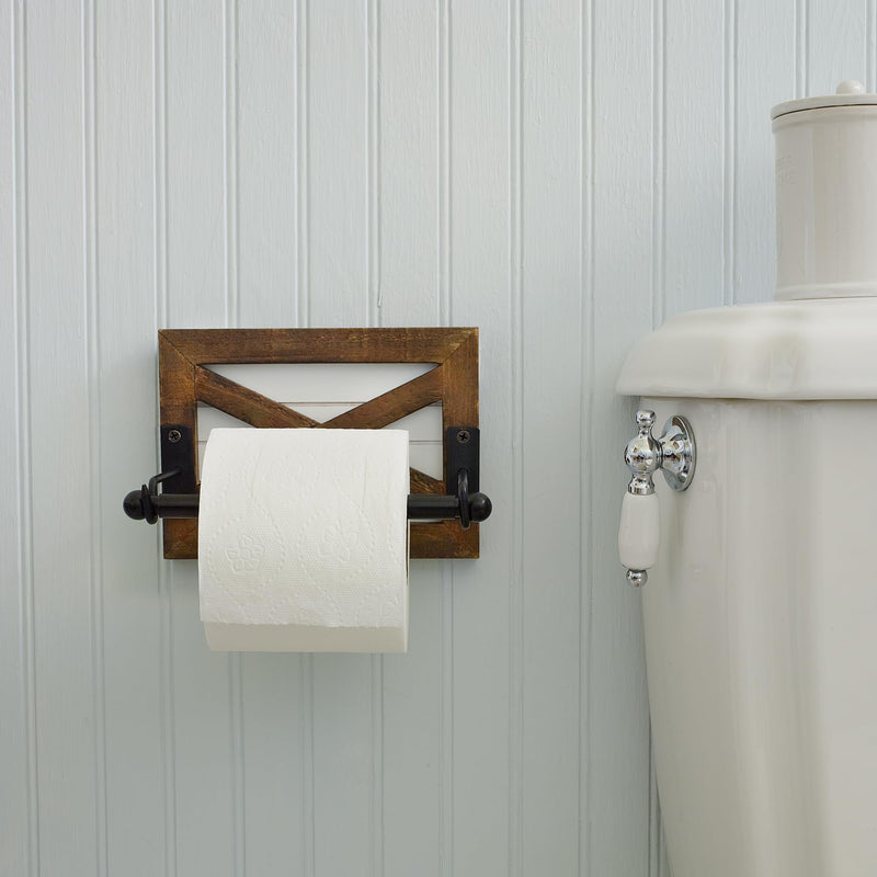 Autumn Alley Farmhouse Shiplap Toilet Paper Holder - Barn Door Farmhouse Elegance for Your Bathroom - Enhance Your Space with Rustic Coastal Bathroom Accessories, Rustic Charm, Unique Shiplap
