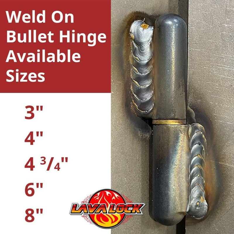 LavaLock Hinge, Weld-On, Steel Bullet Hinge, 4 3/4 x 3/4 in. No Zerk (4)