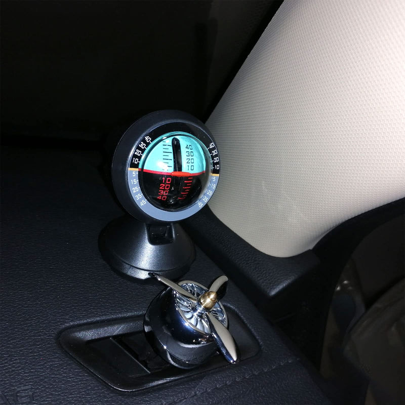 Adjustable Ball Compass with Slope Meter, Car Slope Indicator Automotive Inclinometer Gradient Balancer Tool for Car Marine Boat Ship
