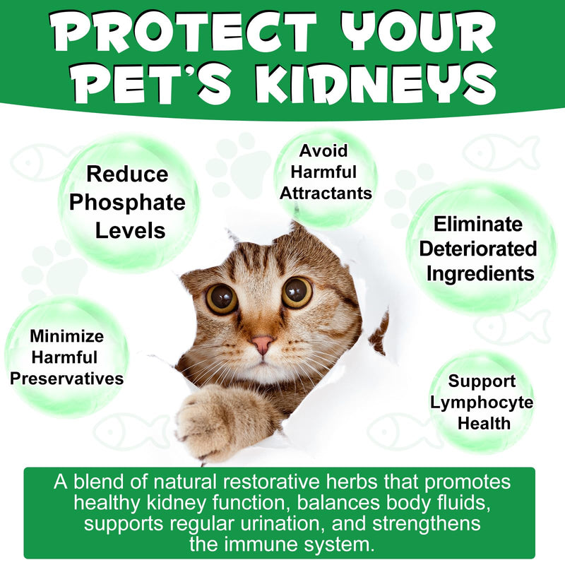 Kidney Support for Cats, Cat Kidney Treatment Support Cat Urinate Regularly, Strengthen Kidney Function,Increase Immunity, Herbal Supplement Supports Healthy Kidney Function- 60ml/2fl.oz 1PCS