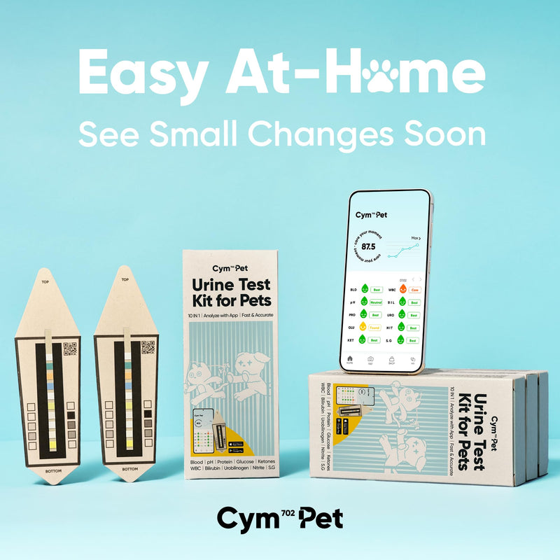 Pet Urine Test Kit with AI App | Dog & Cat Strips | Glucose, Protein, Blood, pH & More | 10 Wellness Indicators | 60s Non-Invasive at Home [5 Tests] 1