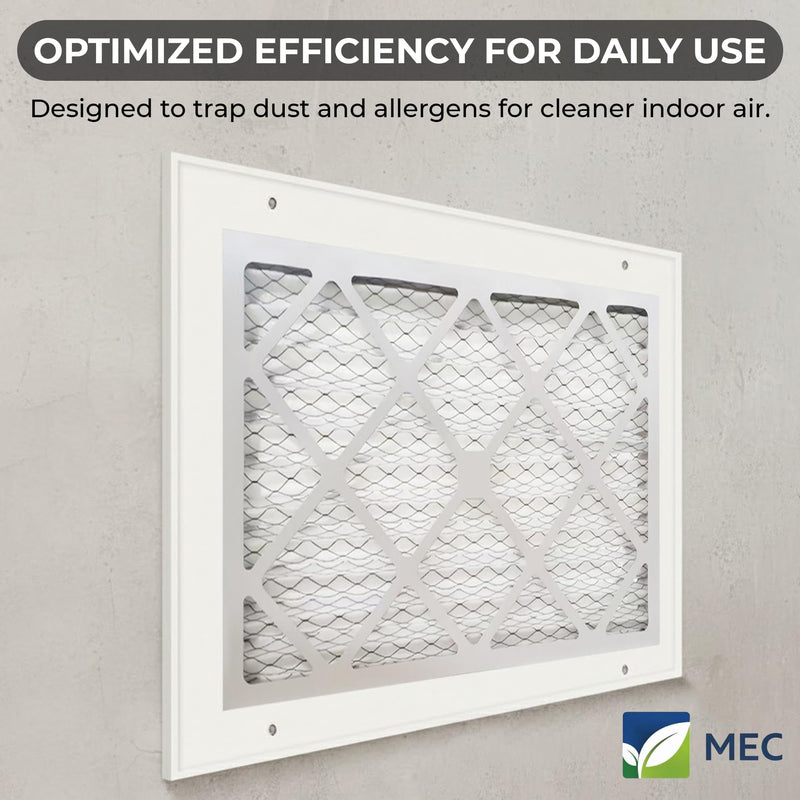 MEC 20x20x1 Air Filter MERV 8 Essential Dust & Allergy Control (4-Pack), Electrostatic Pleated HVAC AC Furnace Filters Replacement (Actual Size: 19.50 x 19.50 x 0.75)
