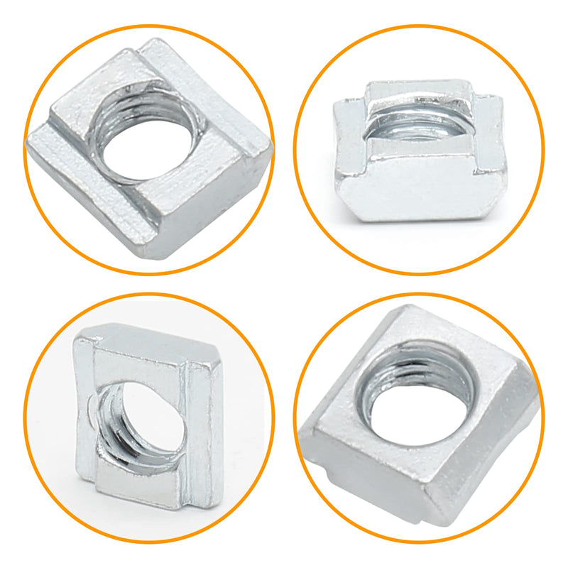 25Pcs M6 Slide in T Nut 2020 Aluminum Extrusion T Nuts, M6 Sliding T Nuts Tee Slot Nuts for 3D Printer, CNC Router, 2020 Series Aluminum Extrusion Profile with Slot 6mm 25 Pack 2020 Series M6