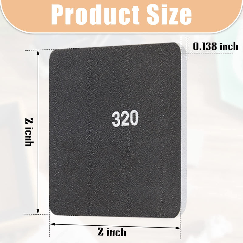 30 Pieces 2 x 2 Inch Sanding Pads Padded Sanding Pads Polishing Soft Mess Pen Sanding Kit Double-sided Grits for Plastic Sanding Acrylic Materials 30
