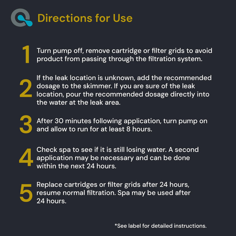 Hot Tub Leak Sealer to Fix Leaks Easily - Spa Leak Sealer 16oz, Advanced Spa Repair Chemical Made in the USA - AquaDoc 1 Pack of Leak Sealer