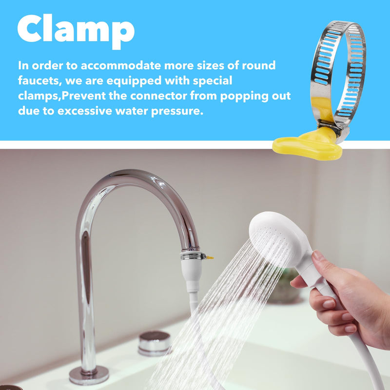 Sink Sprayer Rubber Hose,Dog Shower Attachment Sink Hose for Dog,Pets,Bathing Baby,Washing Hair,Rinsing VegeTables Etc,Sink Hose Attachment for Faucet