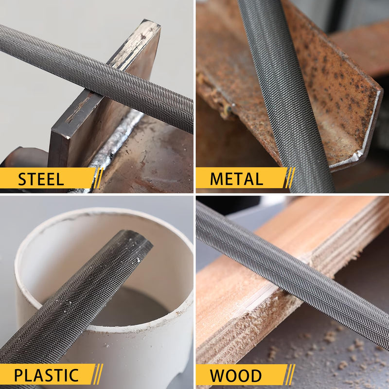 8 inch Half Round Metal File, Professional Carbon Steel file, Tool Sharpener for Professionals and DIY 8 inch