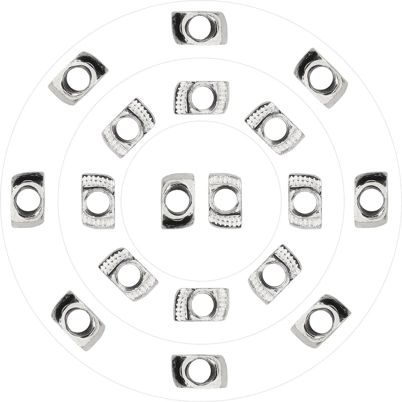 100 Pieces 2020 Series M5 T Nuts, M5 T Slot Nuts for Aluminum Profile M5 (100 PCS)
