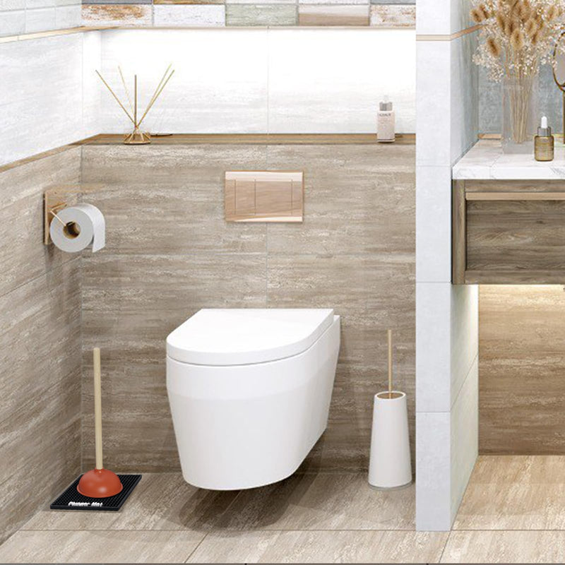 Plunger Tray - Fast-Drying Air Mat for Toilet Plunger Storage - Catches Drips & Moisture, Dries Quickly - Plunger Holder Only