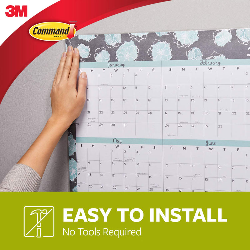 Command Small Poster Strips White 12 Strips