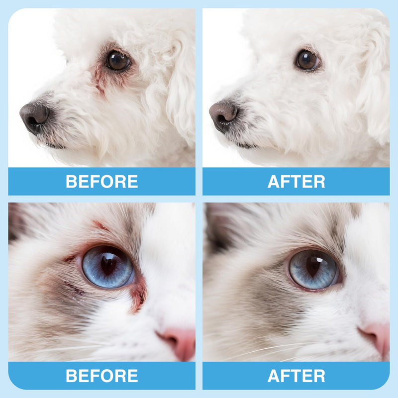 Tear Stain Remover for Dogs & Cats - Aloe Vera & Blueberry Extracts, Dog Eye Cleaner Pen for Discharge & Crust, Natural Plant-Based Pet Tear Stain Remover, Dog Grooming Supplies for Puppy & White Dogs Unscented