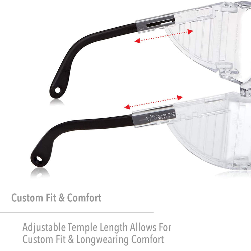 Uvex Ultra-Spec 2000 Visitor Specs Safety Glasses with Clear Ultra-Dura Anti-Scratch Lens Clear Anti-fog Standard