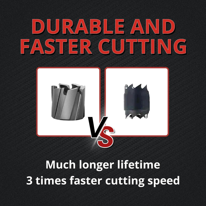 S&F STEAD & FAST Spot Weld Cutter Drill Bit 4 Pcs, Spot Weld Removal Replacements, Cutting Diameter 3/4", 3/8" Shank, Annular Cutter for Hand Drill, Auto Body Tools, Collision Repair, Car Restoration