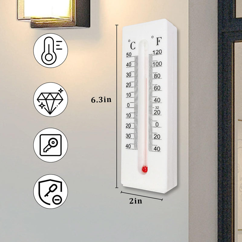 Key Cabinet Outdoor, Key Lock Box, Thermometer Decorative Hide a Keys Lockbox for Outside Waterproof Dexspoeny Secret Hidden Storage Coins, Money and Hold House Spare Keys for Safe Storage 1PCS