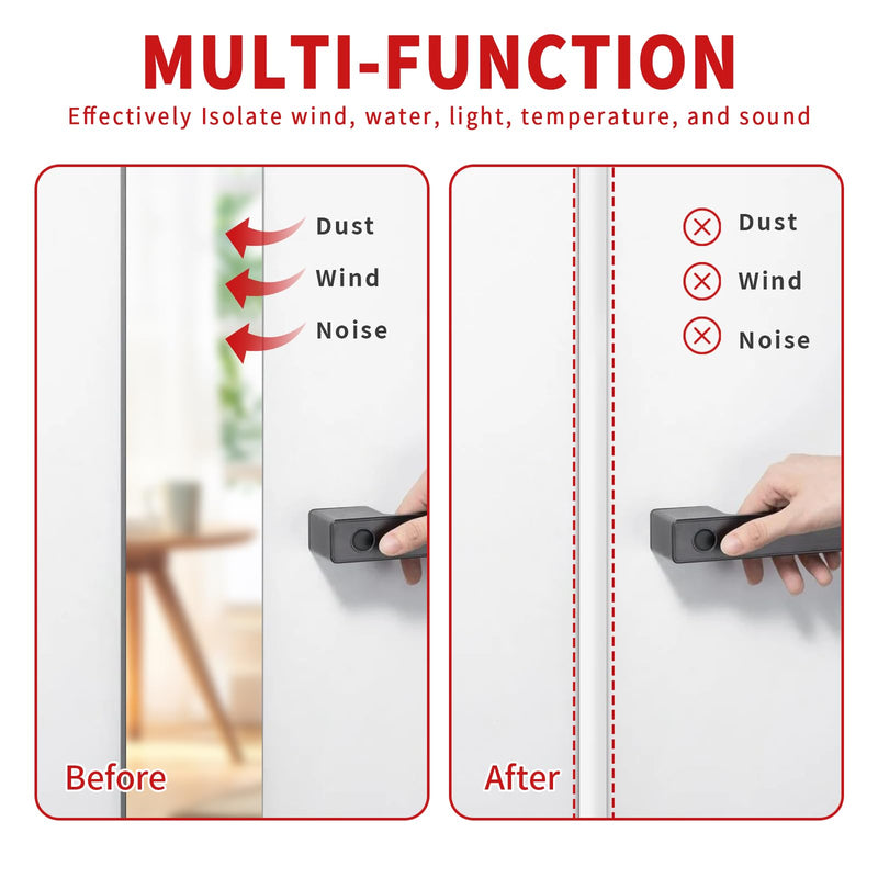40 Feet Rubber Weather Stripping Door Seal Large Gap, Extra Thick Self-Adhesive D-Shaped Door Weather Stripping Seal Strip for Door Frame Door Insulation Strip Soundproofing (White) 40Ft White
