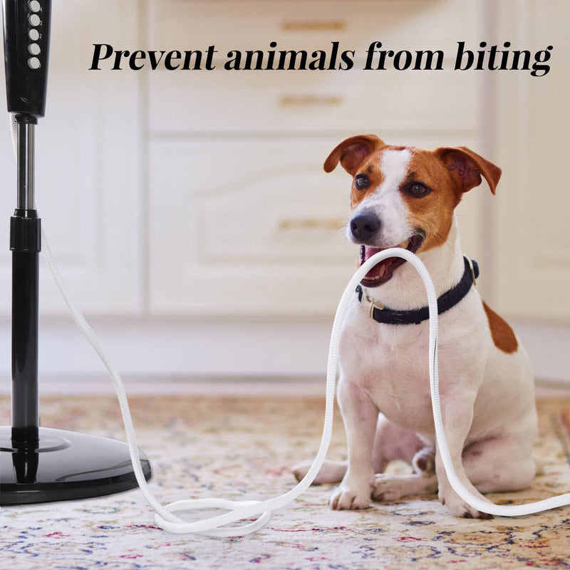 30 ft Dog Cat Cord Protector Electric Wires Covers Wire Loom Tubing Protect Wires from Rabbits, Cats and Other Pets White