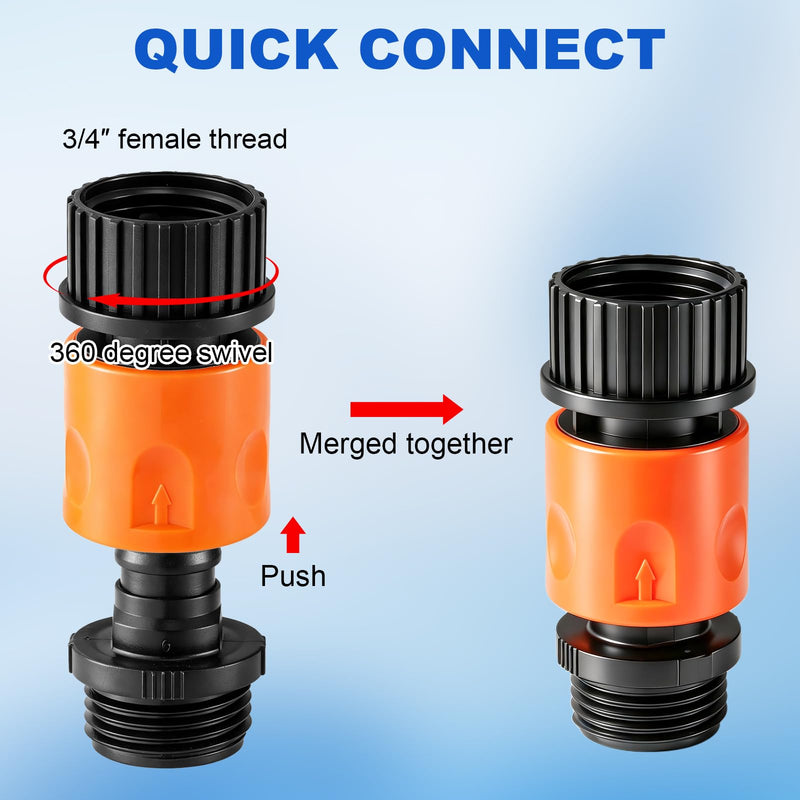 Quick Connect Flush Kit for Sea-Doo, Jet Boat Engine Flush Adapter Compatible with 4 Stroke Seadoo PWC and Jet Ski, Honda Yamaha Outboard Cleaning Kit 2 Pack
