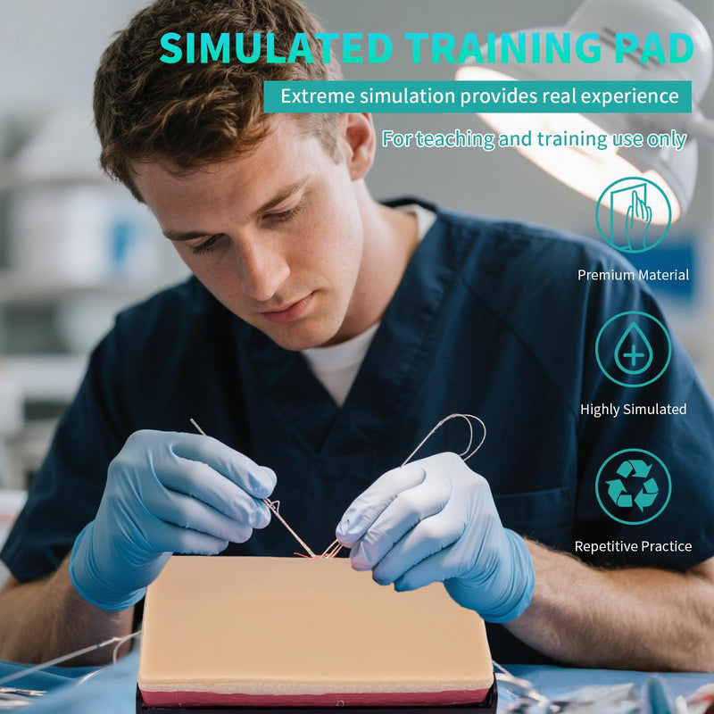 IV Injection Training Pad Model,Injection Practice Pad,Venipuncture Practice Kit for Medical Students Doctors Nurses(Flat) Flat
